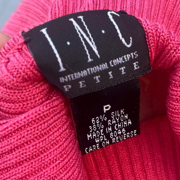 Y2k Pink Square Neck Ribbed Sweater Small Silk Blend top Barbiecore Clothing - Picture 5 of 7